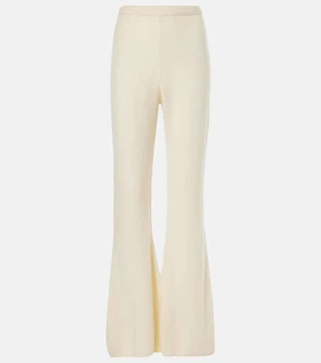 The Row Gregori cashmere flared pants 1