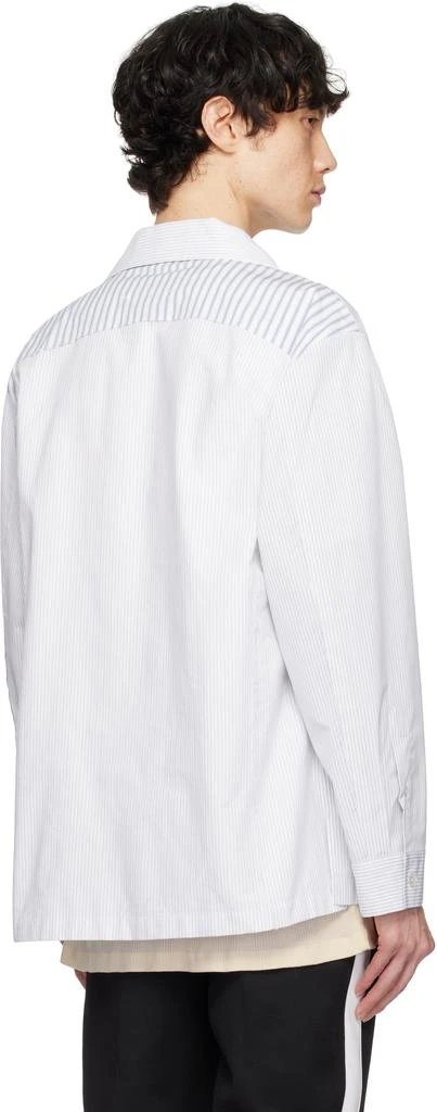 MAISON MARGIELA White & Blue Stripe Shirt 3