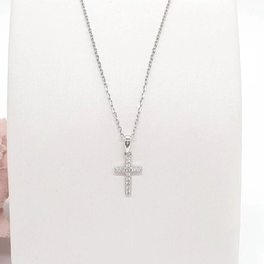 White Label White Label - Women
s Cubic Zirconia Cross Necklace