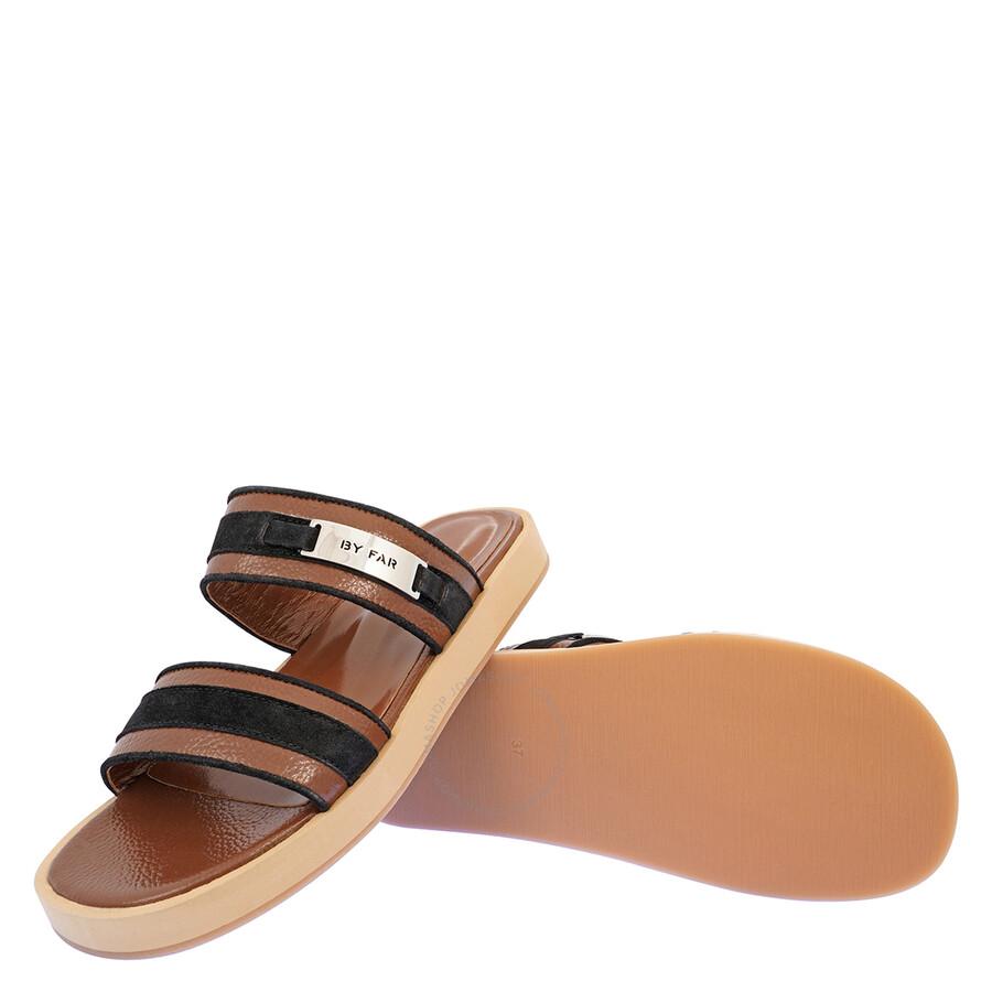 by FAR Ladies Tabacco Leather Slippers