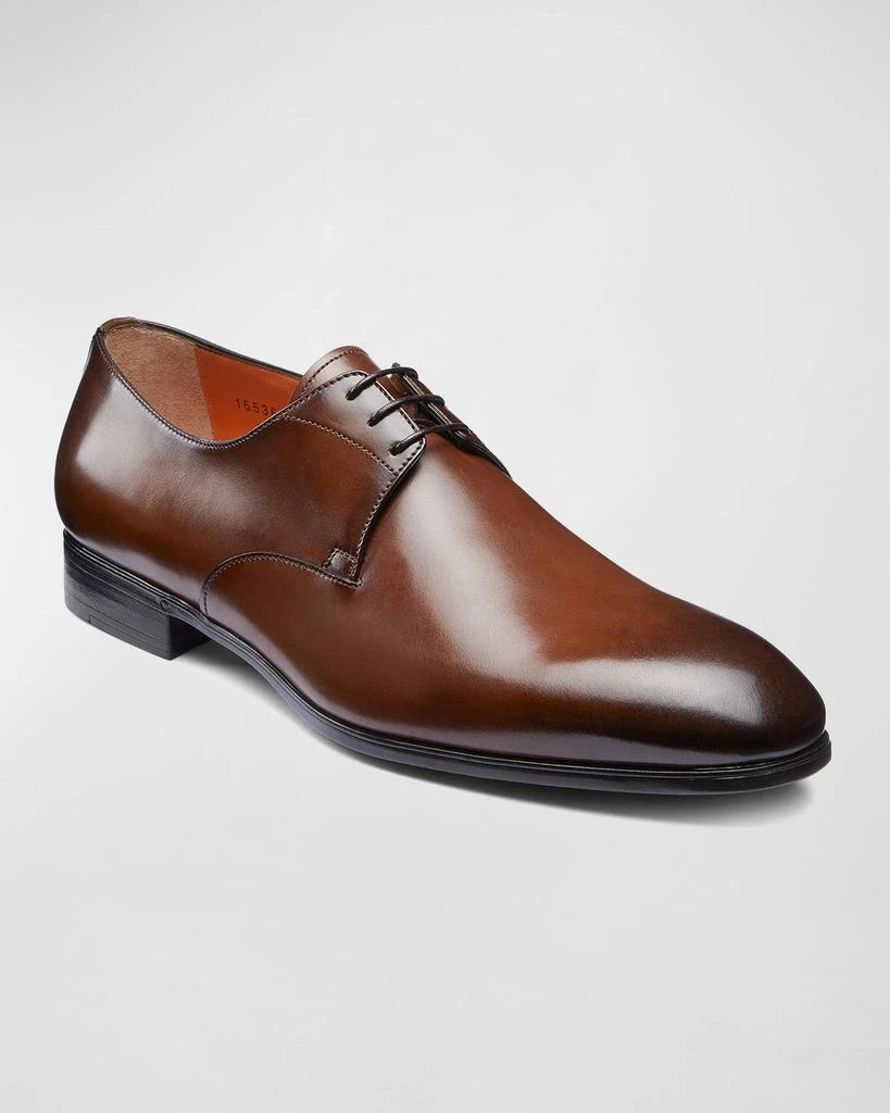 Santoni Men's Induct Burnished Leather Derby Shoes 2