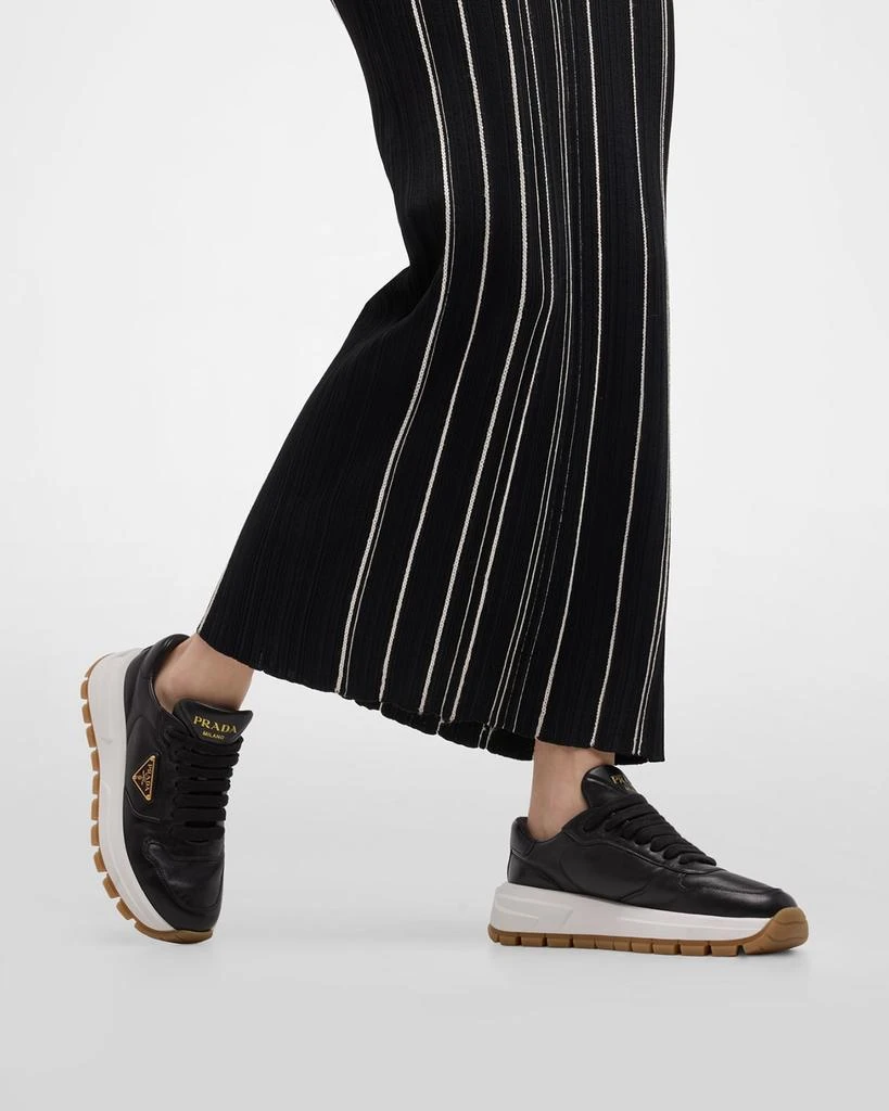 Prada Leather Logo Runner Sneakers 3