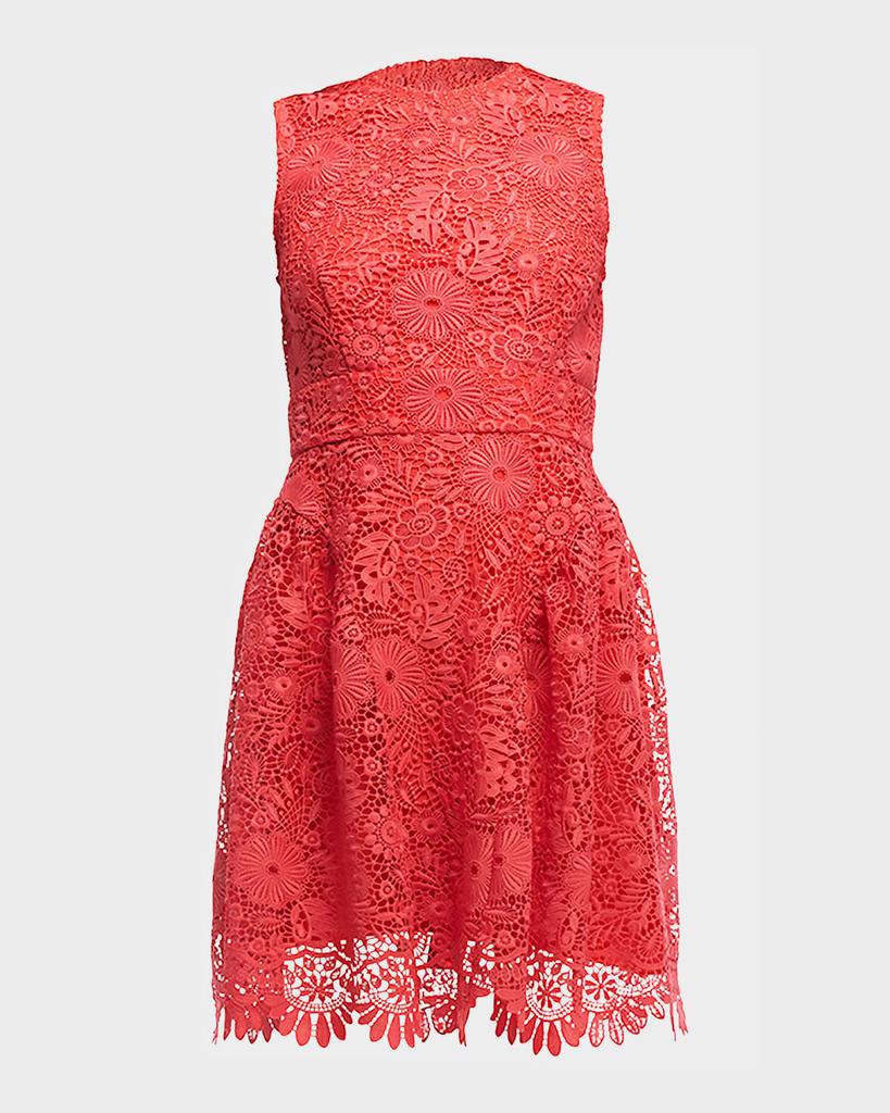 Shoshanna Ivy Mini Lace Fit-and-Flare Dress