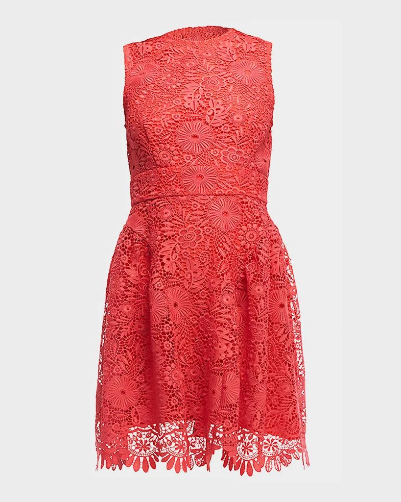 white tie front flare sleeve crochet lace bodycon dress Reve Crochet Flare Sleeve Maxi Dress in Ivory
