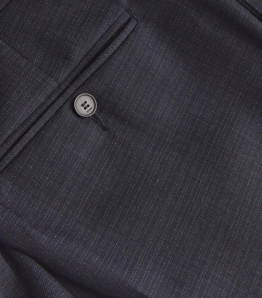 Sandro Paris Virgin Wool Check Straight Trousers 5