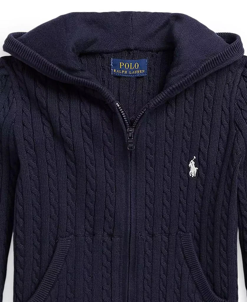 Ralph Lauren Girls
 2T-6X Mini-Cable Full-Zip Hoodie 3