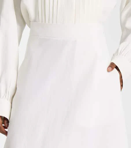 Jil Sander Asymmetric linen midi skirt 4