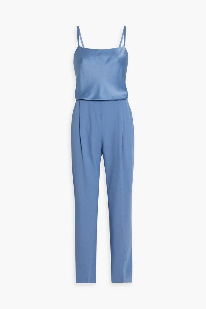 Max Mara Lace-up satin and crepe jumpsuit 1