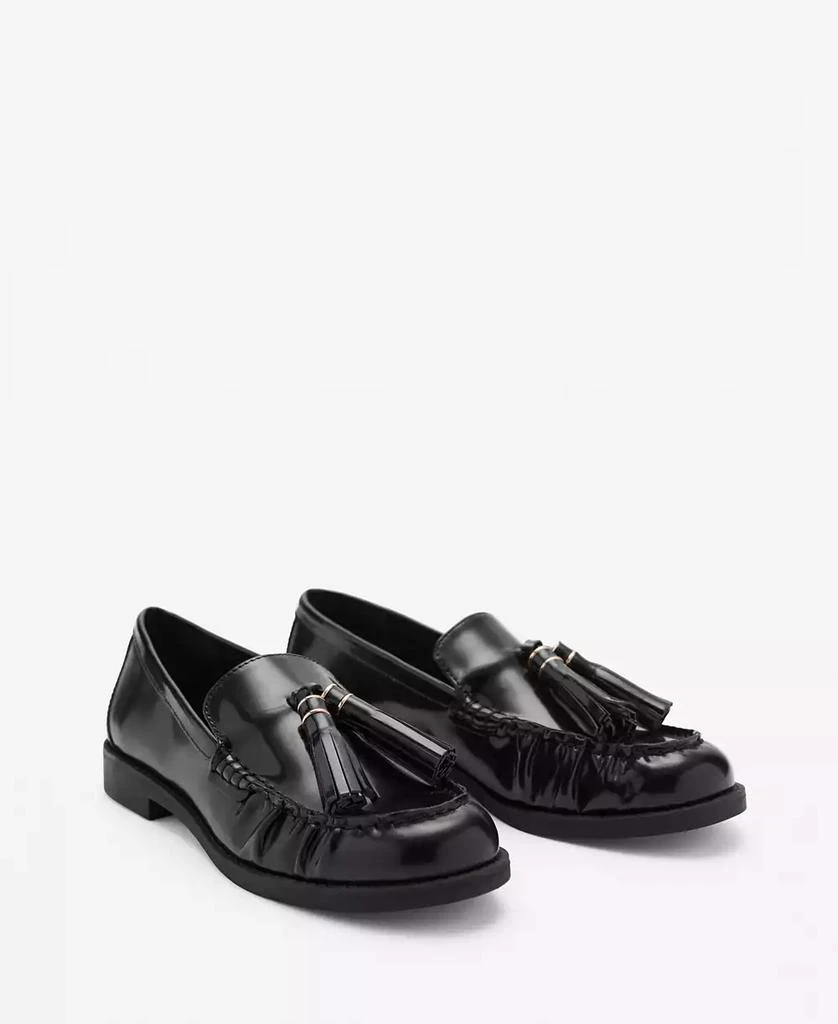 Mango Women's Leather Tassel Loafers 1