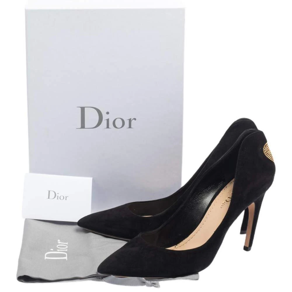 Dior Dior Black Suede Heart Studded Amour Pumps Size 39 9