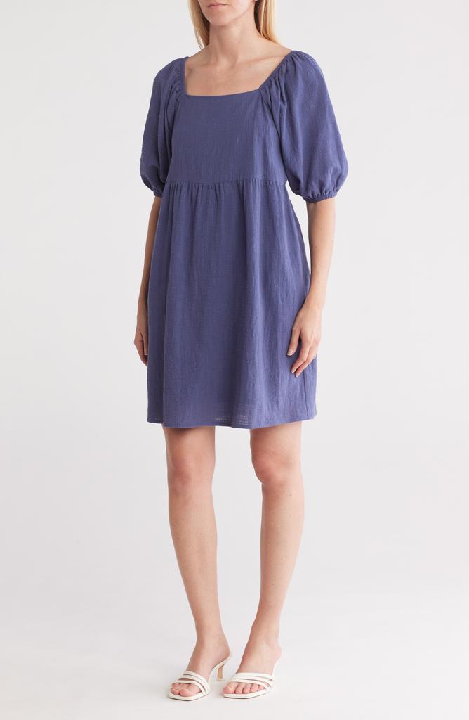 Melrose and Market Puff Sleeve Textured Dress