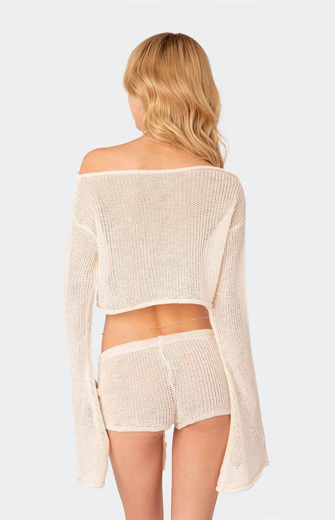 Edikted Riya Off Shoulder Knitted Crop Top 4