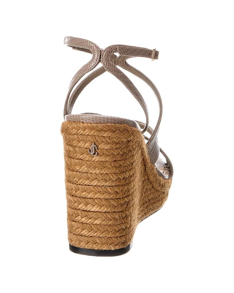 Jimmy Choo Ayla 110 Lizard-Embossed Leather Wedge Sandal 3