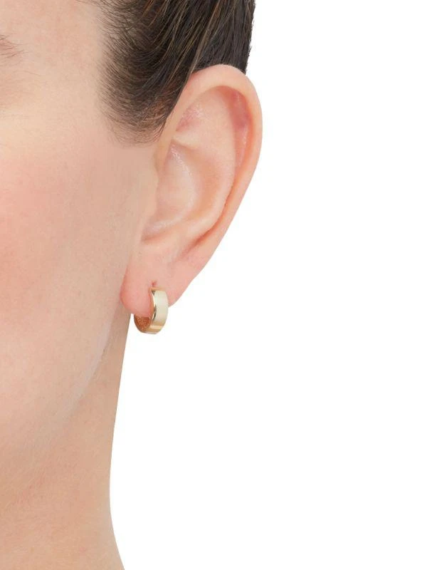 Saks Fifth Avenue 14K Yellow Gold Huggie Earrings 5