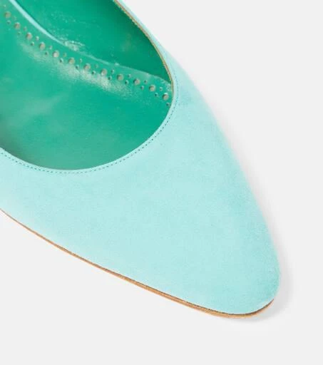 Manolo Blahnik Sawra 10 suede slingback flats 5