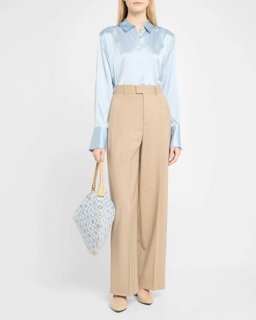 Tory Burch T Monogram Denim Hobo Bag 5