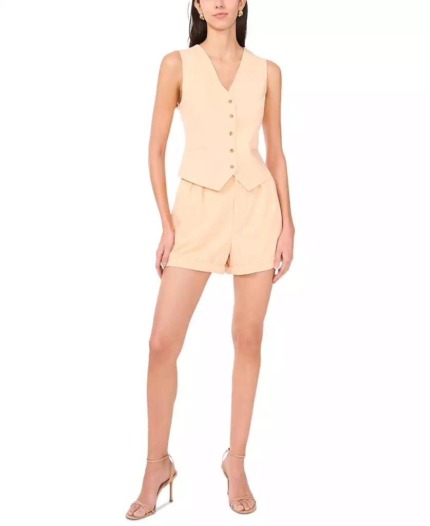 1. State Women's Princess Seam Button-Front Vest 3