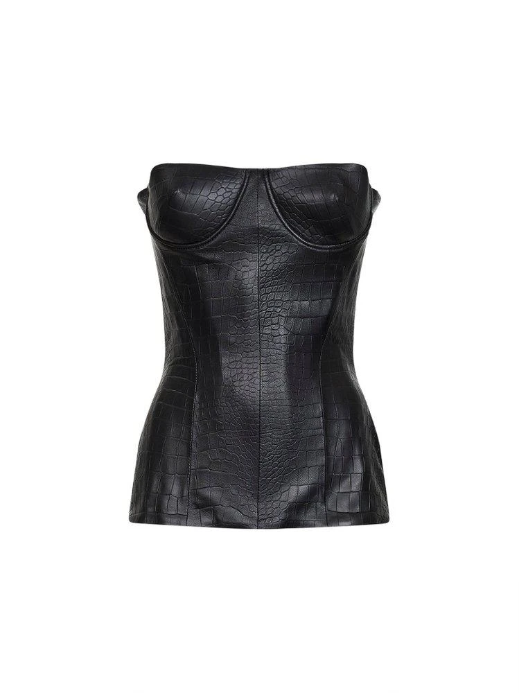 Alex Perry Alex Perry Strapless Embossed Bustier Top
