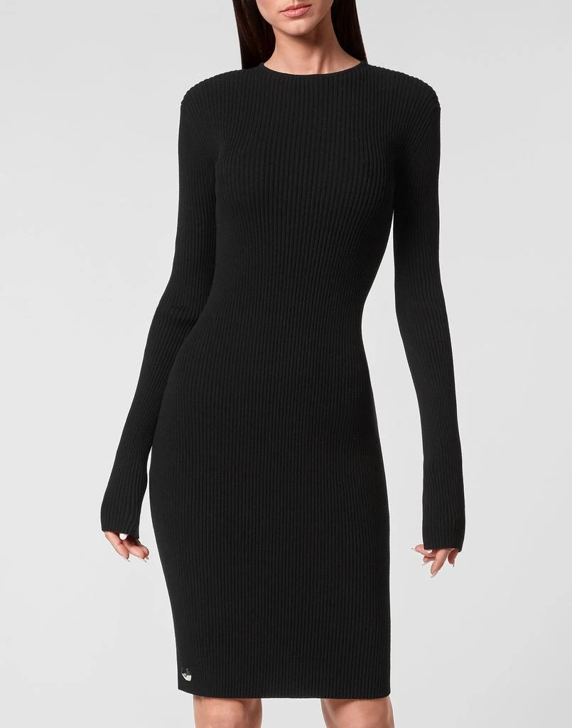 Philipp Plein Knit Midi Criss Cross Dress 3