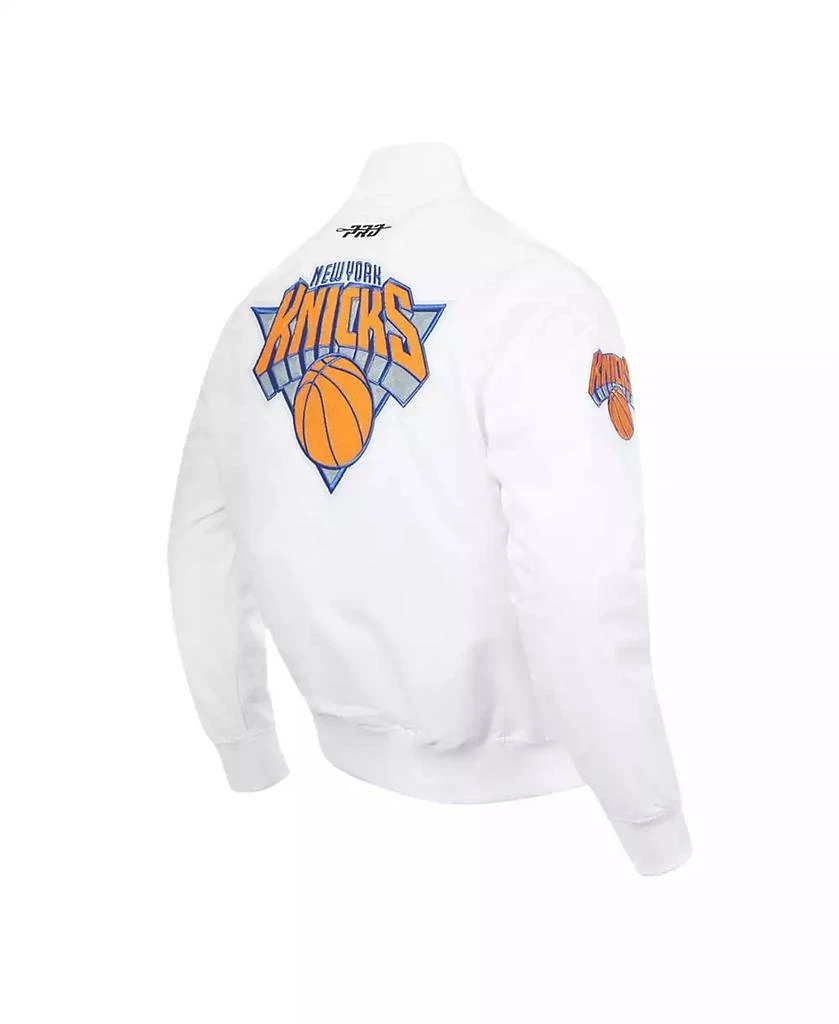 Pro Standard Men's White New York Knicks 2024/25 City Edition Chenille Satin Full-Snap Jacket 4