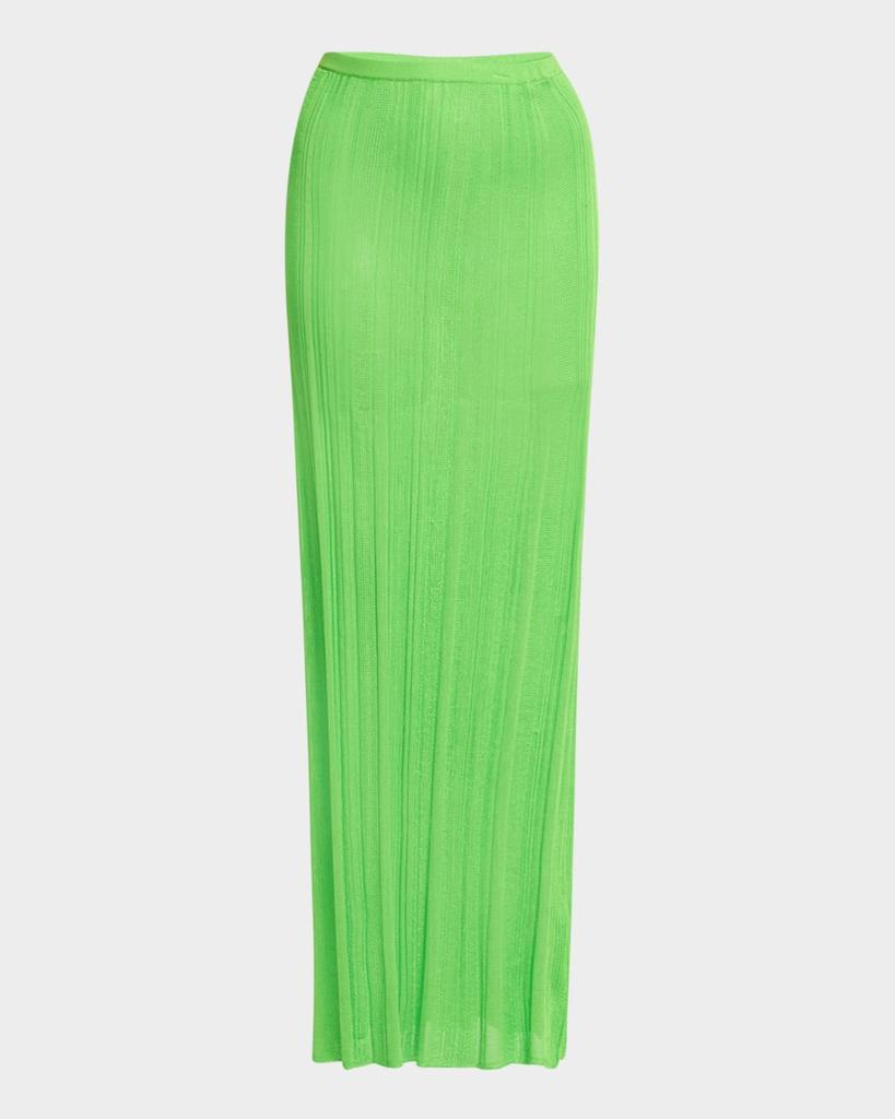 Gabriela Hearst Daniella Plisse Silk Knit Maxi Skirt