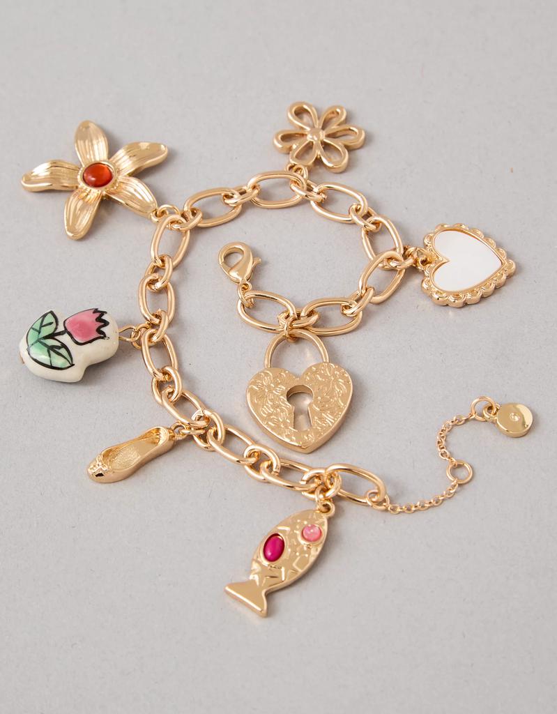 AE AEO Hearts & Stars Charm Bracelet