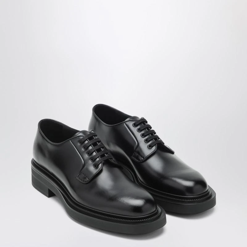 Prada Black lace-up shoes in polished leather 2