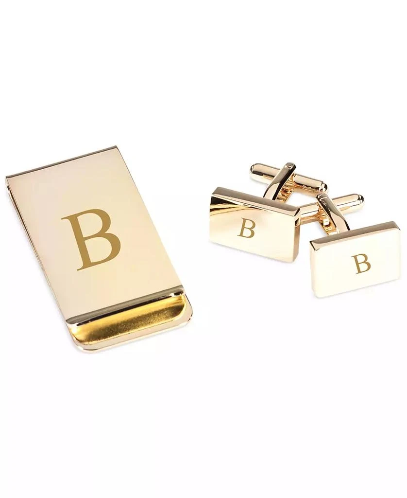 Bey-Berk Gold Plated Cufflinks and Money Clip Set 1