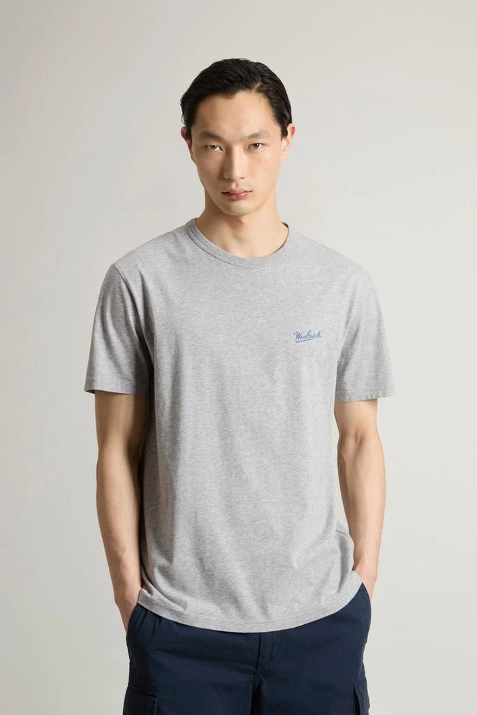 Woolrich Pure Cotton T-Shirt with Logo - Men - Purple 1