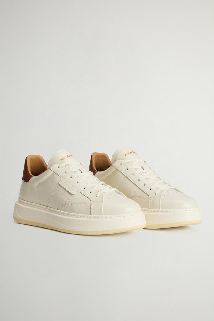 Woolrich Arrow Sneakers in Leather - Men - White
