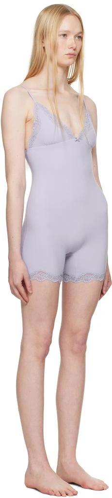 SKIMS Purple Fits Everybody Lace Triangle Onesie Jumpsuit 2