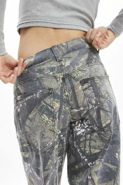 Jaded London Jaded London Forrest Camo Print Colossus Jean 4