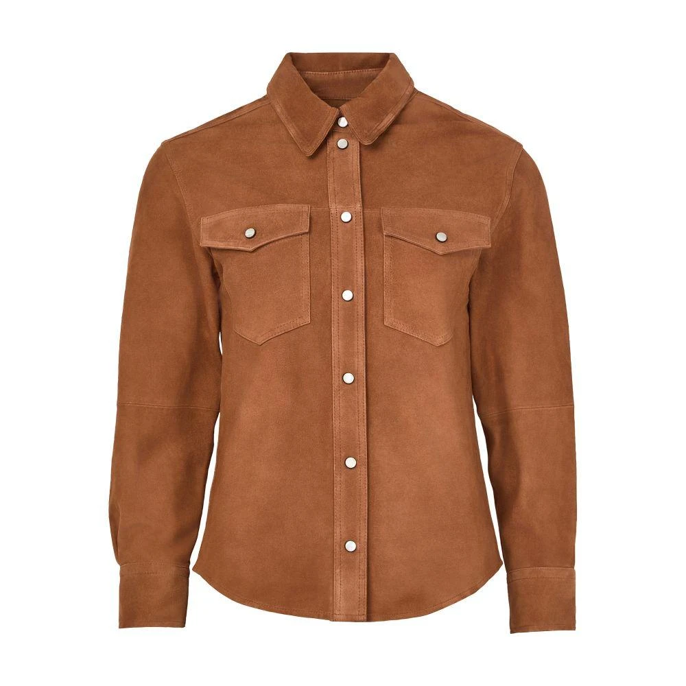 Isabel Marant Delcia shirt in suede leather 7
