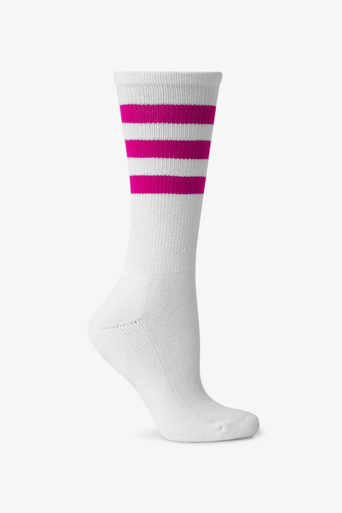 Los Angeles Apparel CALFSOCK - Unisex 3-Stripe Calf Sock 10