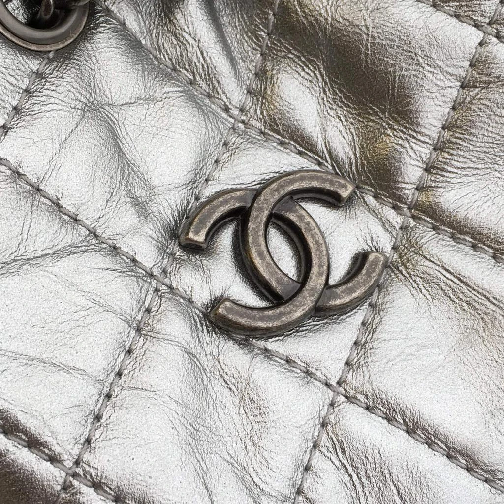 Chanel Chanel Silver Leather Gabrielle Backpacks 10