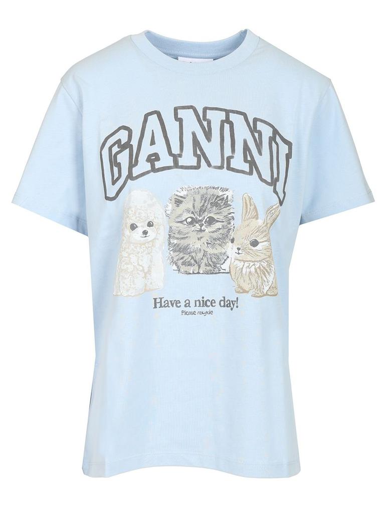 Ganni Ganni Animal Printed T-Shirt
