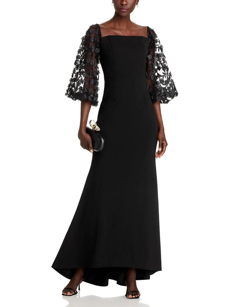 Eliza J Floral Embellished Off-the-Shoulder Gown 3