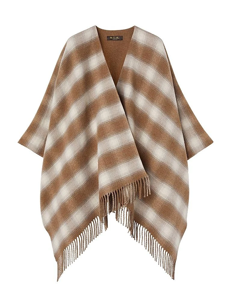 Loro Piana Tartan Wish Cashmere Poncho 1