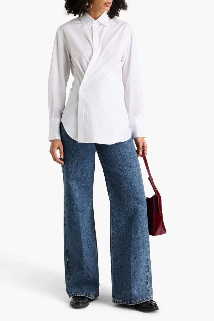 Rag & Bone Indiana wrap-effect cotton-poplin shirt 2