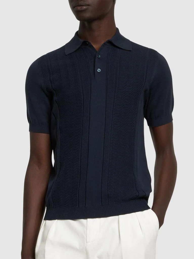 Brunello Cucinelli Cotton Chevron Polo 2