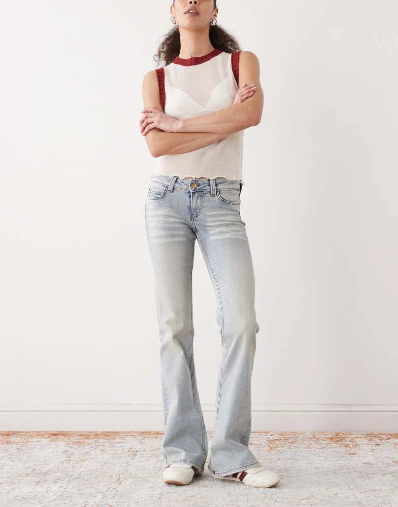 Cheap Monday Cheap Monday Booty Bei stretch low rise bootcut jeans in light blue wash