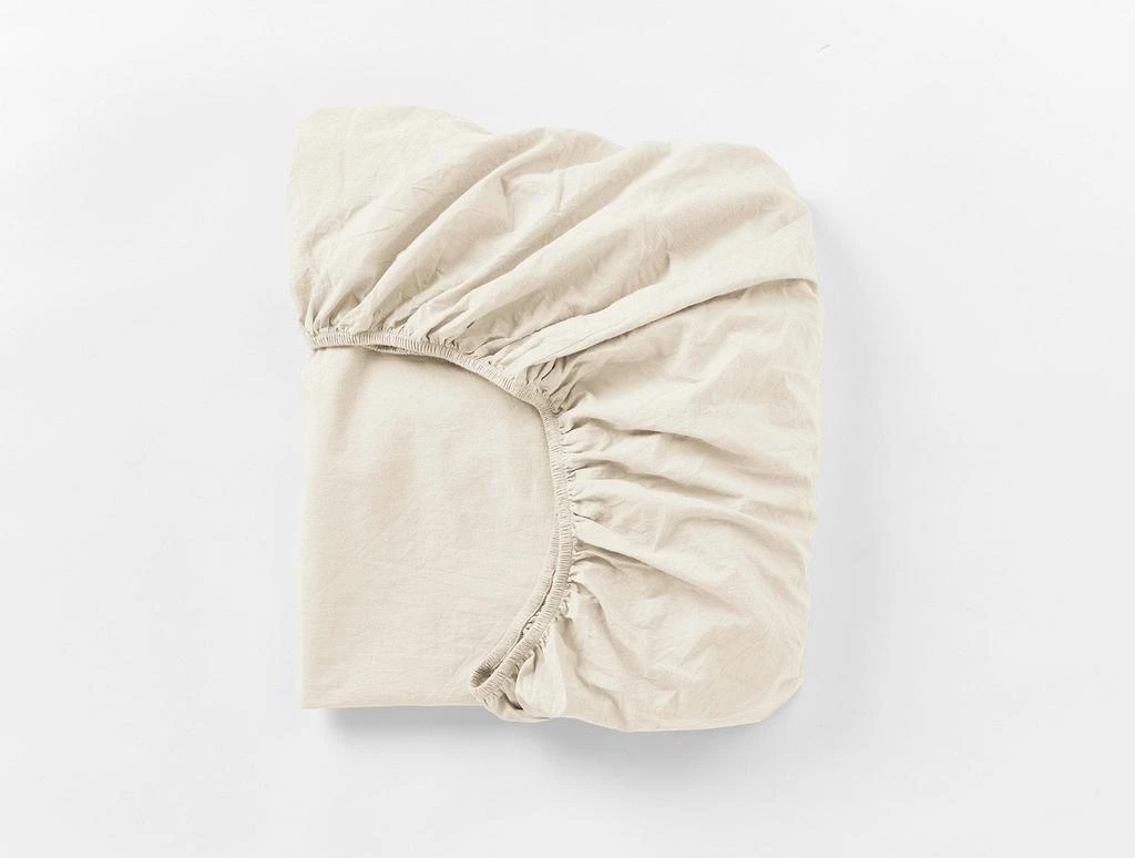 Coyuchi Organic Crinkled Percale Fitted Sheet 1