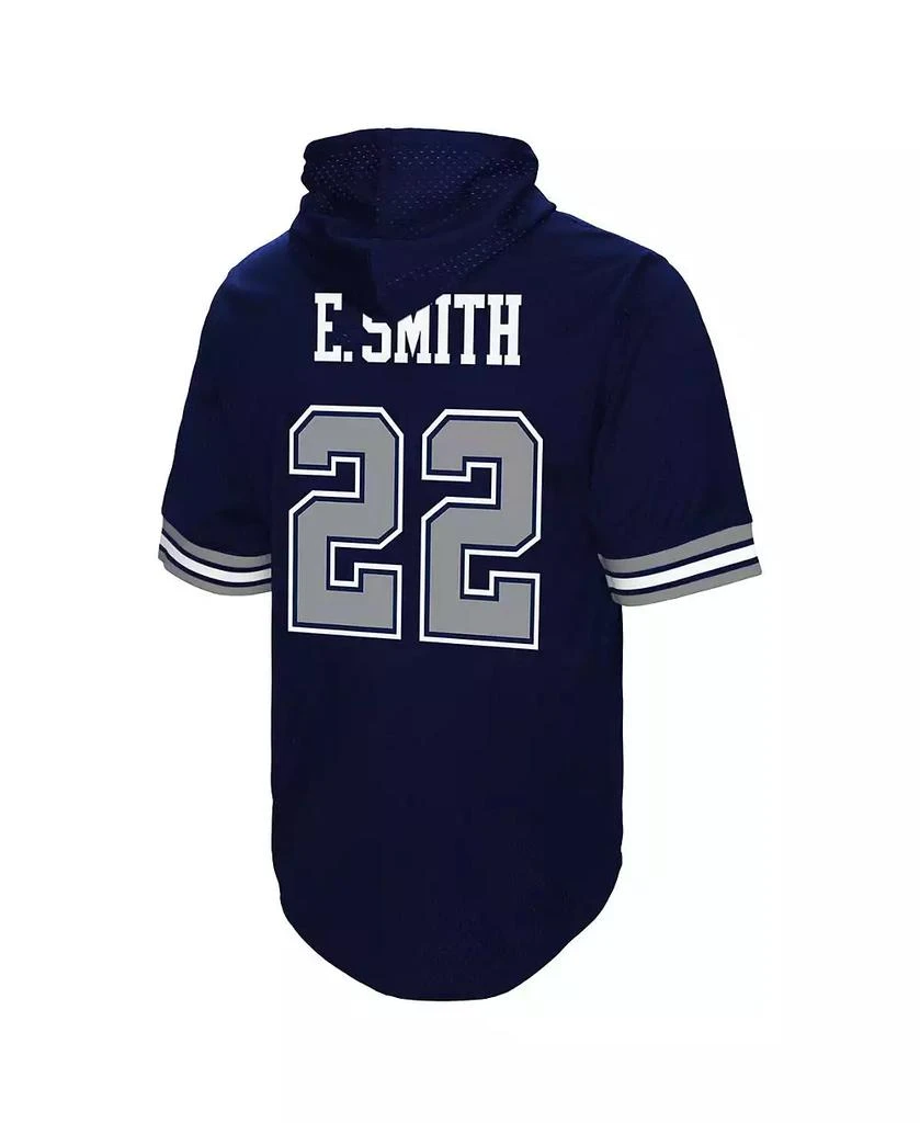Mitchell & Ness Men's Emmitt Smith Navy Dallas Cowboys Retired Player Mesh Name Number Hoodie T-Shirt 2