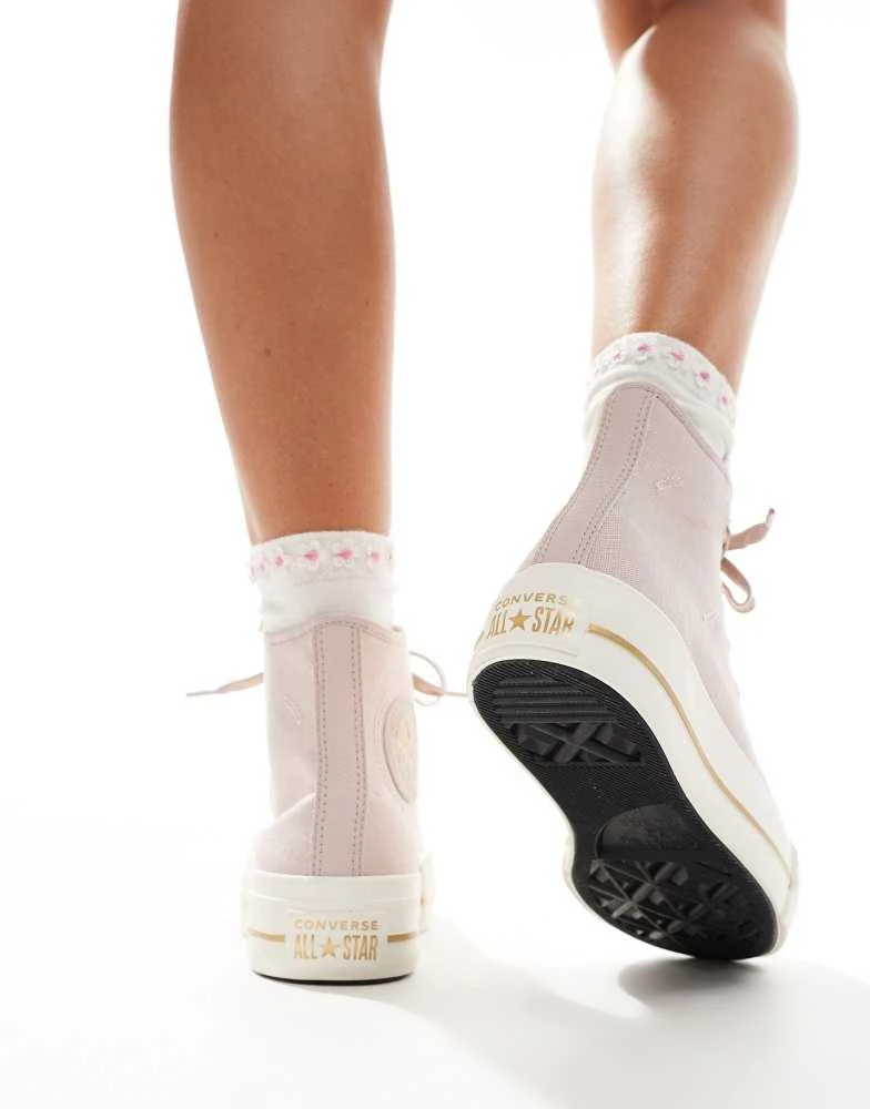 Converse Converse Chuck Taylor All Star Lift Hi trainers in light pink 3