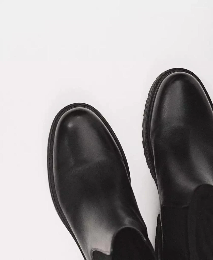 Mango Men's Track Sole Chelsea Leather Ankle Boots 6