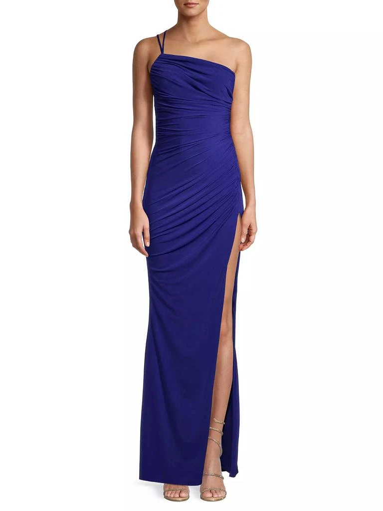 Katie May Winnipeg One-Shoulder Ruched Gown 3