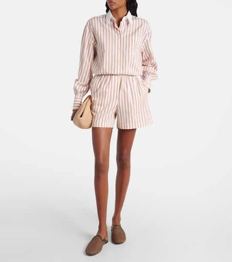 Brunello Cucinelli Striped cotton and silk shirt 2