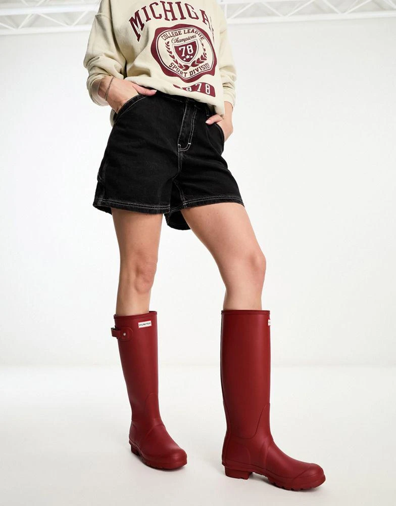 Hunter Hunter Original Tall Wellington Boots in Red 3