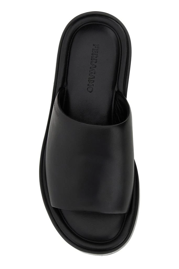 Salvatore Ferragamo Black nappa leather slippers 3