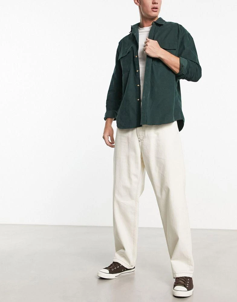 Bershka Bershka baggy  fit jeans in ecru 1